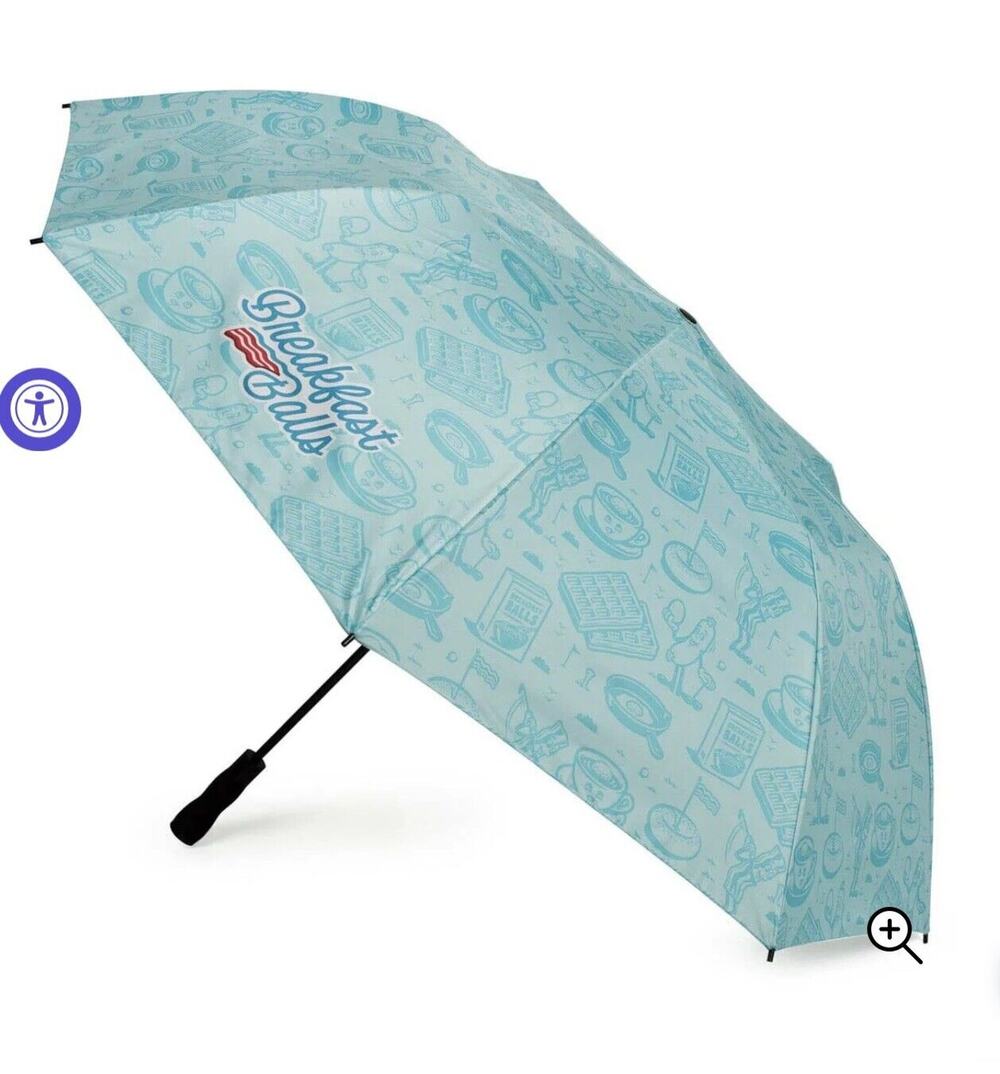 NWT RSVLTS BRKFST Golf Umbrella Breakfast Balls